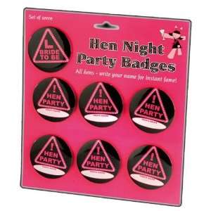  Kitsch Shop Hen Night Party Badges   6 Hen Party Badges 