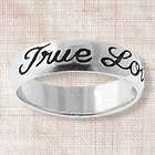 Ring   True Love Waits   Cursive Text   Sterling Silver   Size 9 NEW