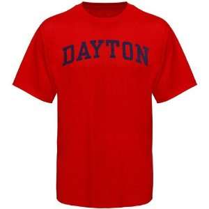  Dayton Flyers Red Arched T shirt: Sports & Outdoors