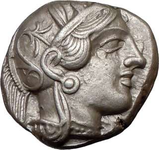     435 B.C., Silver Tetradrachm.Goddess Athena/ Owl   Symbol of Wisdom