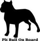 Pit Bull On Board Dog Decal Sticker