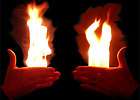 Magic Trick FIRE FROM PALMS (Hands) Fickle Flames Hot
