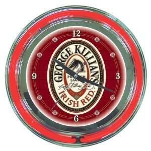  George Killians 14 inch Neon Wall Clock Sports 