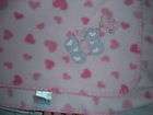JUST BORN PINK BABY BLANKET LOVEY HEARTS BUTTERFLY