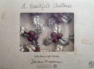 HOLLY BERRY Christmas Light Strand Dept 56 Magsamen NEW  