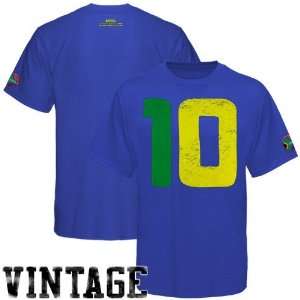  World Cup Sportiqe ESPN Brazil Royal Blue 10 Vintage T 