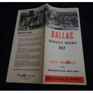 Vintage DALLAS TEXAS TX City County Street Guide Map  