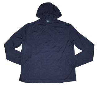 AUTH $450 Ralph Lauren Mens 100% Cashmere Navy Hooded Sweater L 