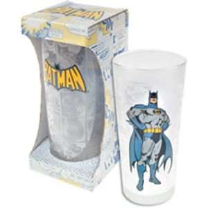  Batman Large Tapered Frosted Tumbler Drinks Glass Kitchen 