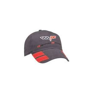    C6 Corvette Grand Sport Gray Hat with Red Hash Marks: Automotive