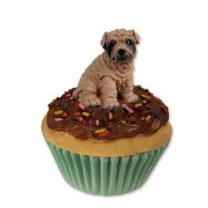  Shar Pei PupCake Dog Trinket Box   Brown: Home & Kitchen