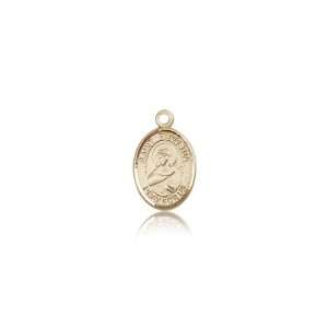 14kt Gold St. Saint Perpetua Medal 1/2 x 1/4 Inches 9272KT No Chain 