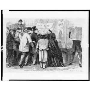  Reading war news in Broadway, New York, 1861,Civil War 