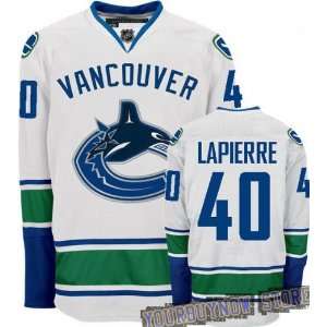  NHL Gear   Maxim Lapierre #40 Vancouver Canucks White 