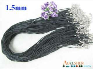 100pcs rubber Necklace jewellery cord 1.5mm *cgNB* 18  
