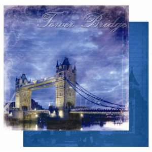  Europe: Tower Bridge 12 x 12 Double Sided Glitter Paper 