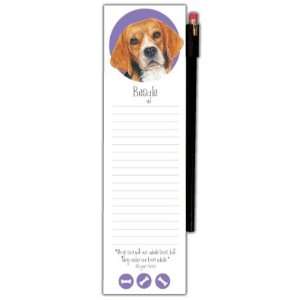   Refrigerator Note Pad with Pencil, Dog Breeds, Beagle: Office Products