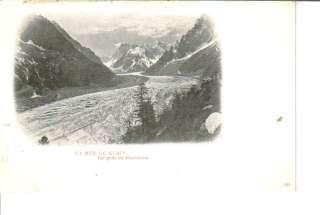 Le Mer de Glace vintage art mountain postcard  