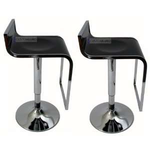  Black LEM Piston Stool Chair  Set of 2: Home & Kitchen
