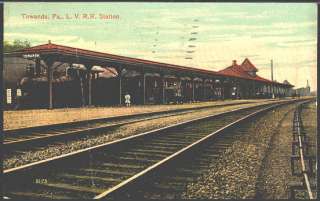 Towanda Pennsylvania PA 1915 Lehigh Valley Railroad Depot Vintage 