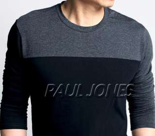 Simple & Handsome Style Tee,Sunning Boy Mens Fashion Long Sleeve Patch 