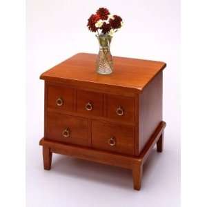  Winsome 94522 Walnut Beechwood TABLE 3 DRAWER END TABLE 