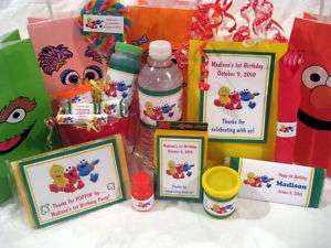 Sesame Street Baby Beginning Birthday PDF CD w/ Invitation Favor Water 