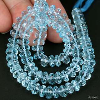 AAA Blue Topaz Faceted Gemstone Beads  