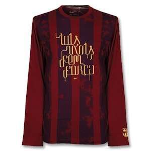  10 11 Barcelona Authentic L/S Top   Maroon Sports 