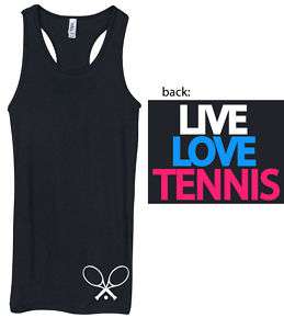 Live Love Tennis Racerback Juniors Tank Top  