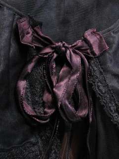   Pandora of California~Black Babydoll Sleeveless Peignoir Nightgown