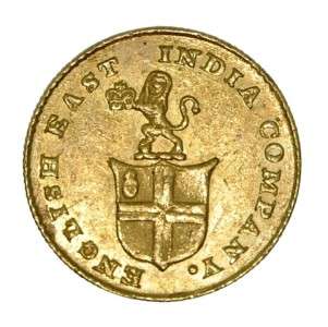 India English East India Company GOLD 1/3 Mohur (5 Rupees) 1820 Bombay 