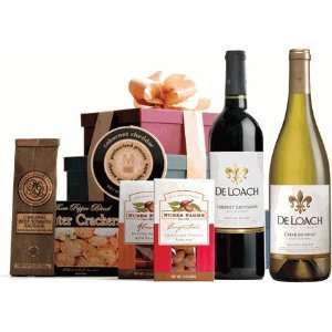  DeLoach Caberne Sauvignon & Chardonnay Wine Gift Basket 