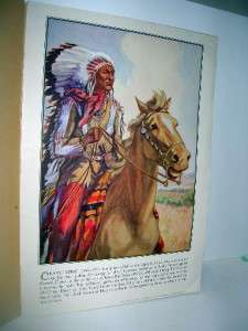 Famous Indian Chiefs Ben Ely Color Portraits 1935 linen  