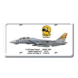  F 14D Super Tomcat Jet Air Force Plane Metal License Plat 