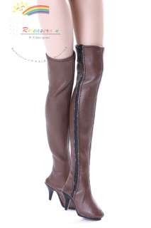 Over Knee Thigh High Heel Boots Shoes Brown for 17 Tonner DeeAnna 