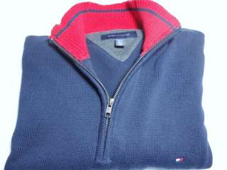 NEW $85 TOMMY HILFIGER MENS HALF ZIP SWEATER VARIOUS COLORS ALL SIZES 
