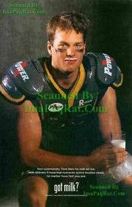 Got Milk? Tom Brady NFL Patriots Quarterback: Print Ad!  