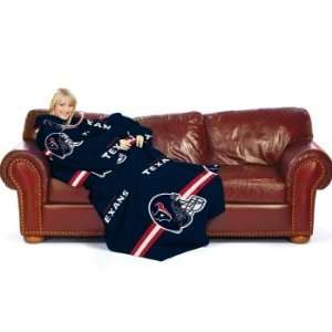   Houston Texans Comfy Throw Blanket With Sleeves