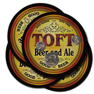 Toft s Beer & Ale Coasters   4 pak  