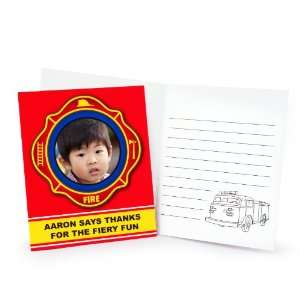  FireTrucks Personalized Thank You Notes (8) Health 