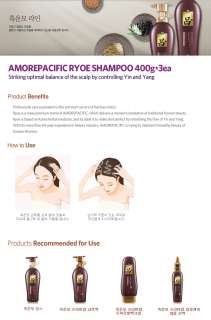 NEW Amore Pacific RYEO Shampoo 400g x 3 EA SET Hair Care  