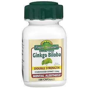 Finest Natural Ginkgo Biloba 120 mg Dietary Supplement Capsules, 100 