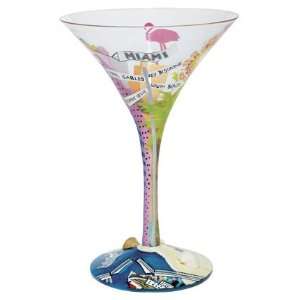  Miami tini Martini Glass by Lolita