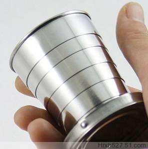 NEW Stainless Steel Travel Folding Collapsible Cup gift  