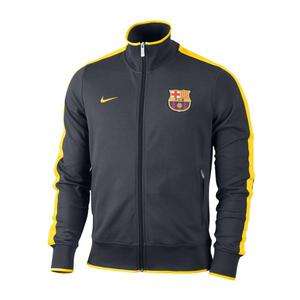 NIKE FC BARCELONA AUTHENTIC N98 TRACK JACKET 2011/12 SMALL GREY/YELLOW 