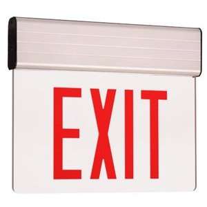   Edge Lit LED Exit Sign w/ White Housing, Red Letter 