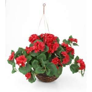   Inspirations 15 Inch Hanging Basket   Red Geranium