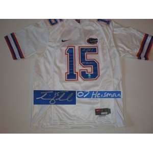  Tim Tebow Autographed Florida Gators Authentic White Nike Jersey 