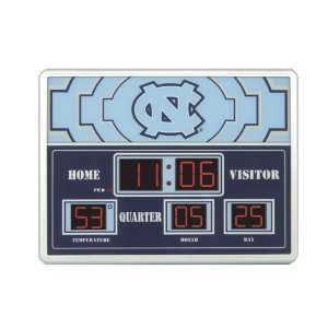  Tar Heels   UNC Scoreboard Clock Thermometer 14x19   NCAA College 